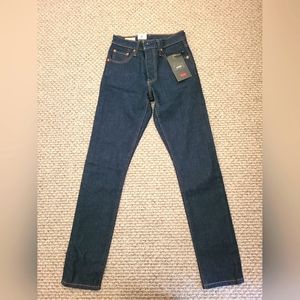 LEVIS  501 jeans size 24W 30L - dark wash, never worn!!